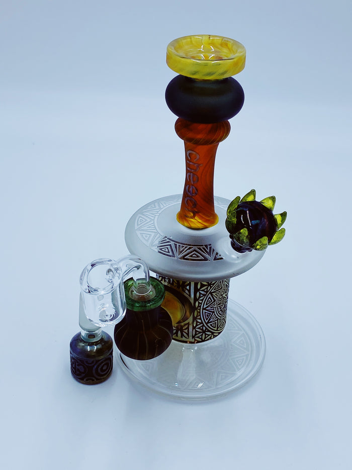 Cheech Glass Sandblasted Opal Rig