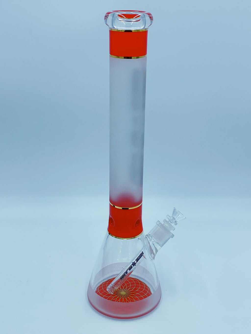 Nice Glass Red Frosted Beaker