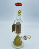 Cheech Glass Brown Double Beaker Percolator