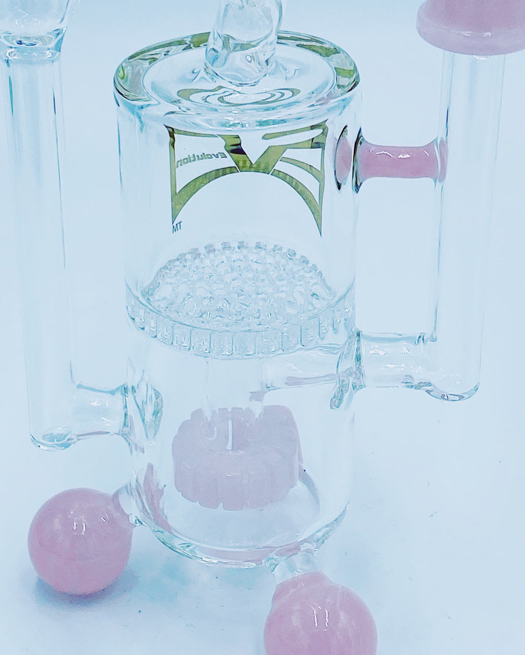 Evolution Glass Pink Honeycomb Recycler