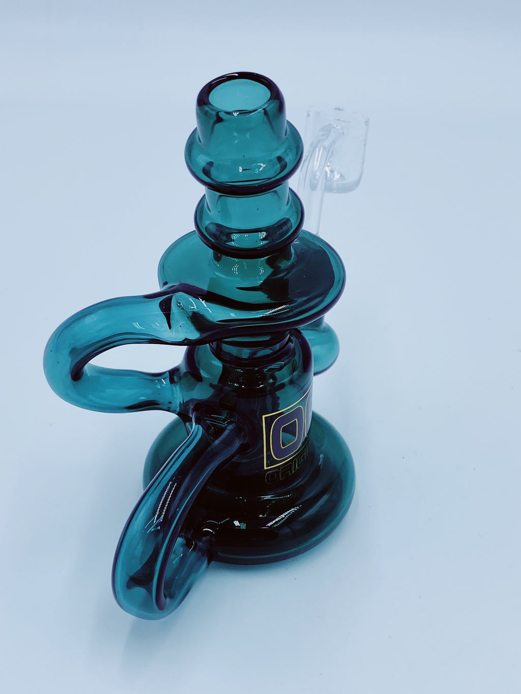 Og Glass Teal Double Recycler Rig rigs OG GLASS- Smoke Country - Land of the artistic glass blown bongs