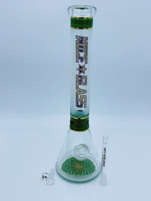 Nice Glass Green Frosted Beaker