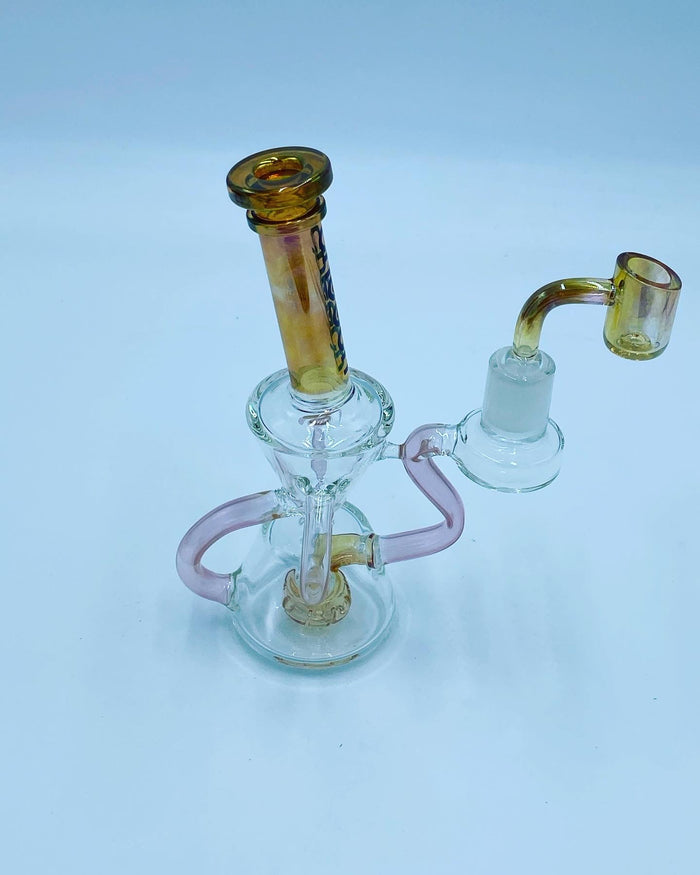 Cheech Glass Triple Recycler Gold Rig