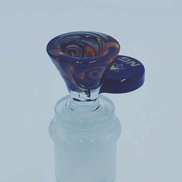 Nice Glass 14mm Black Wigwag bowl