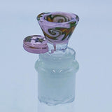 Nice Glass 14mm Pink Wigwag Bowl