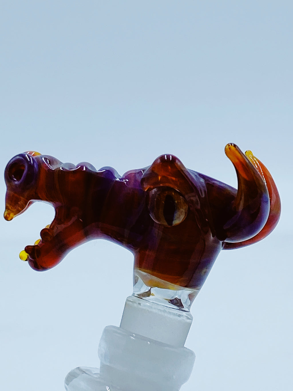 Tear E Custom 14mm Amber Dragon Bowl - Smoke Country - Land of the artistic glass blown bongs