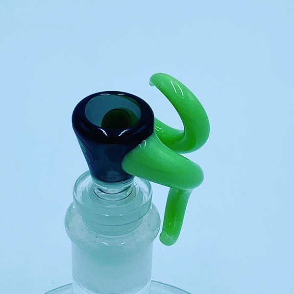 Cheech Glass 14mm Teal Dual Horn Bowl