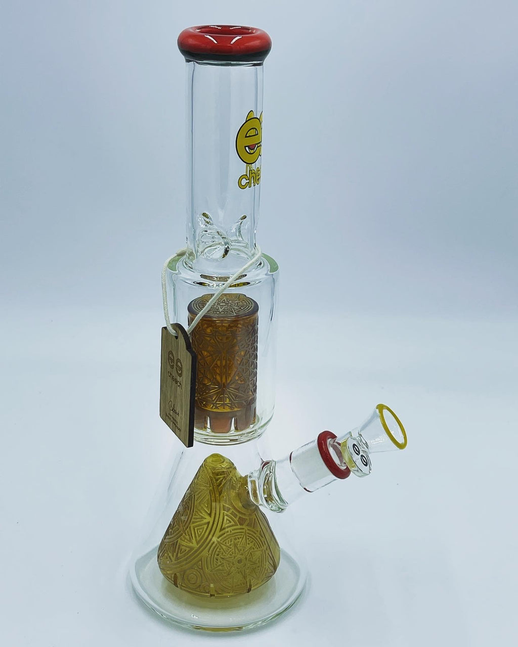Cheech Glass Brown Double Beaker Percolator