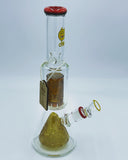 Cheech Glass Brown Double Beaker Percolator