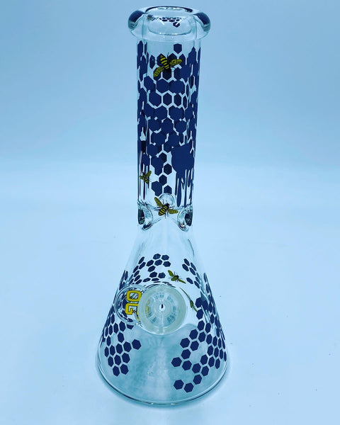 OG Glass  Silver Honeybee Beaker