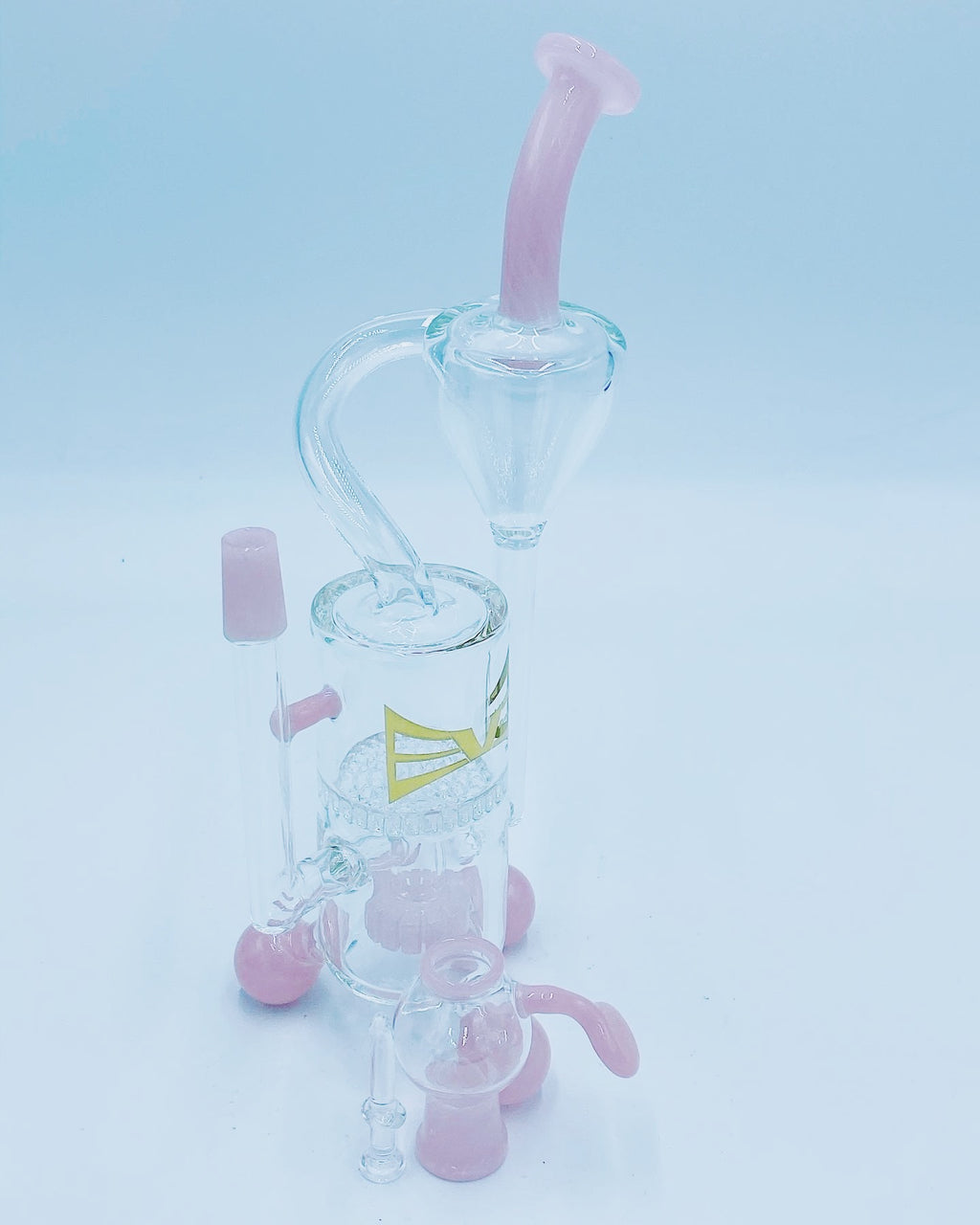 Evolution Glass Pink Honeycomb Recycler