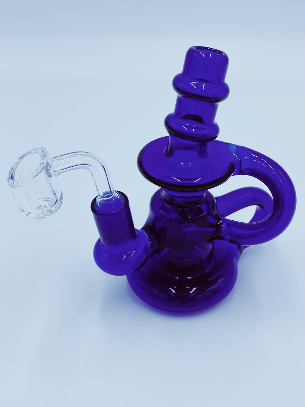 Og Glass Blue Double Recycler Rig rigs OG GLASS- Smoke Country - Land of the artistic glass blown bongs