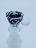 Cheech Glass 14mm Green Wigwag Bowl - Smoke Country - Land of the artistic glass blown bongs