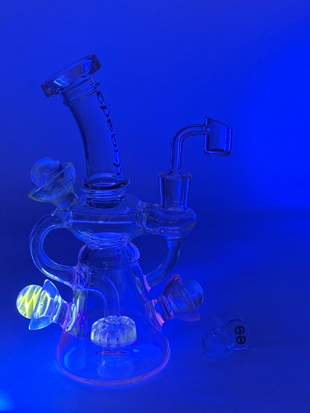 Cheech Glass Full UV Klein Recycler - Smoke Country - Land of the artistic glass blown bongs
