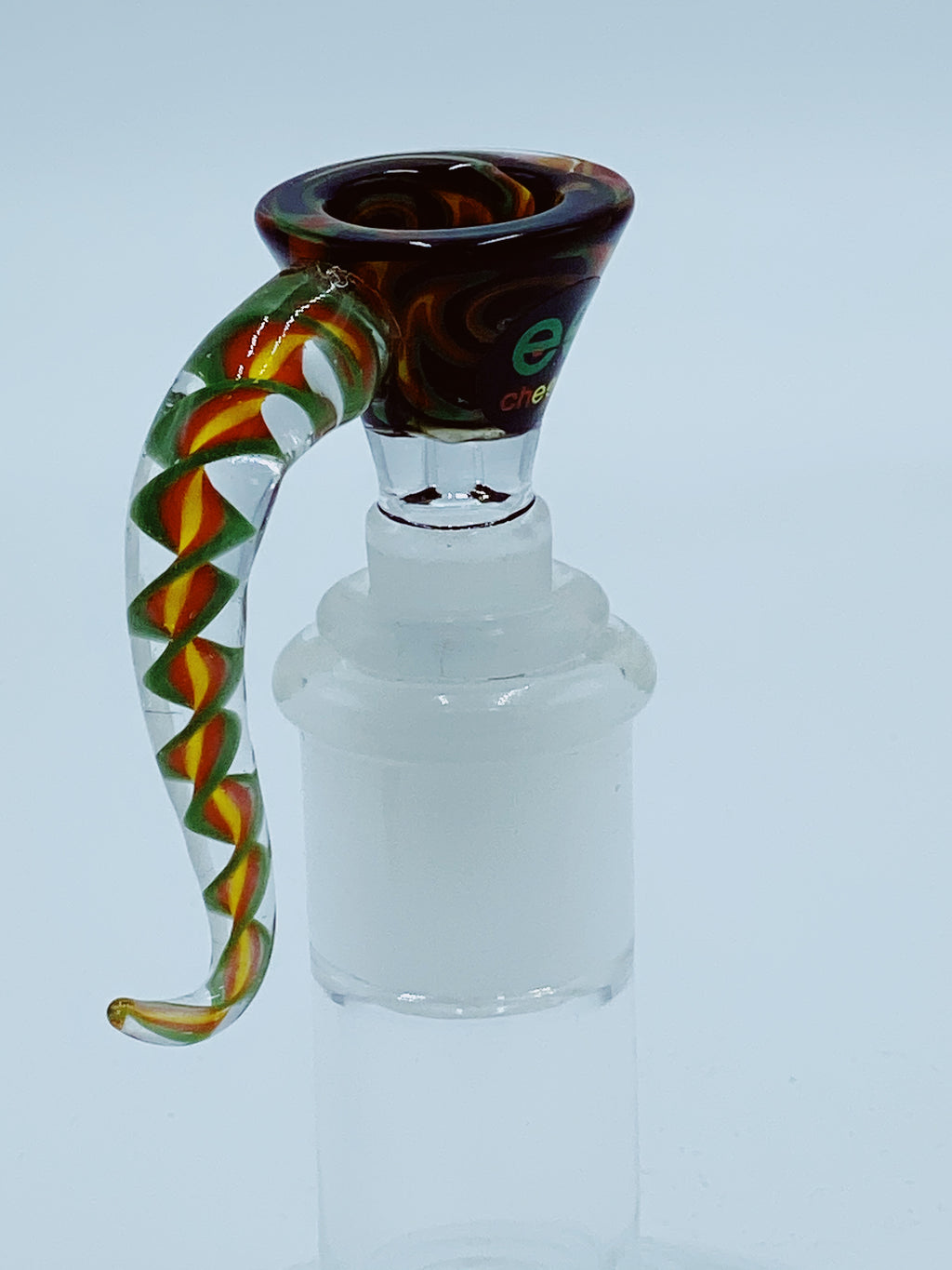 CHEECH GLASS 14mm WORKED HORN BOWL - Smoke Country - Land of the artistic glass blown bongs