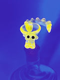 TEAR E 14MM FULL UV YELLOW CROCODILE BOWL - Smoke Country - Land of the artistic glass blown bongs