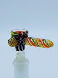 KOBB GLASS 14MM RASTA UV BOWL - Smoke Country - Land of the artistic glass blown bongs