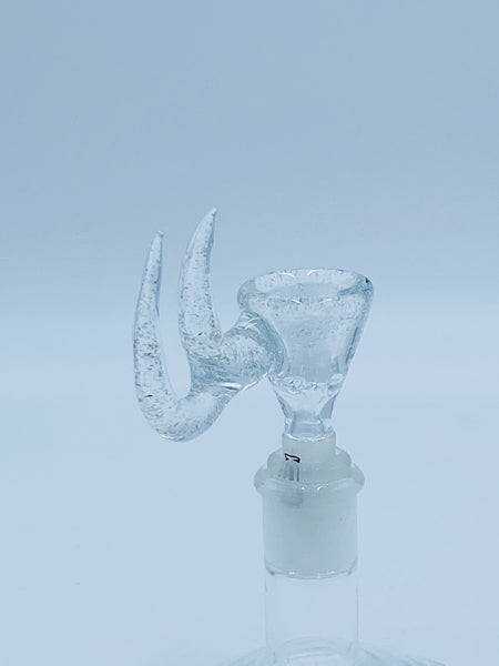 Kobb Glass Double Horn Crushed Opal